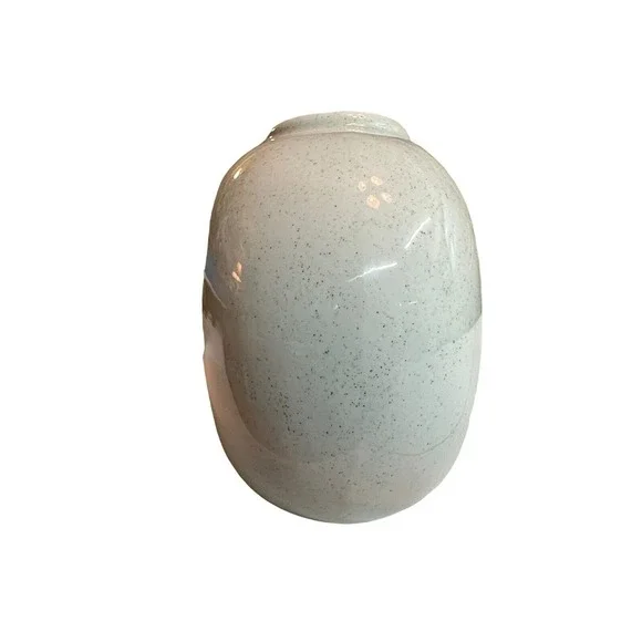 Vintage Mid Century Modern MCM Inspired Floral Speckled Oval Vase 11.5" Wide